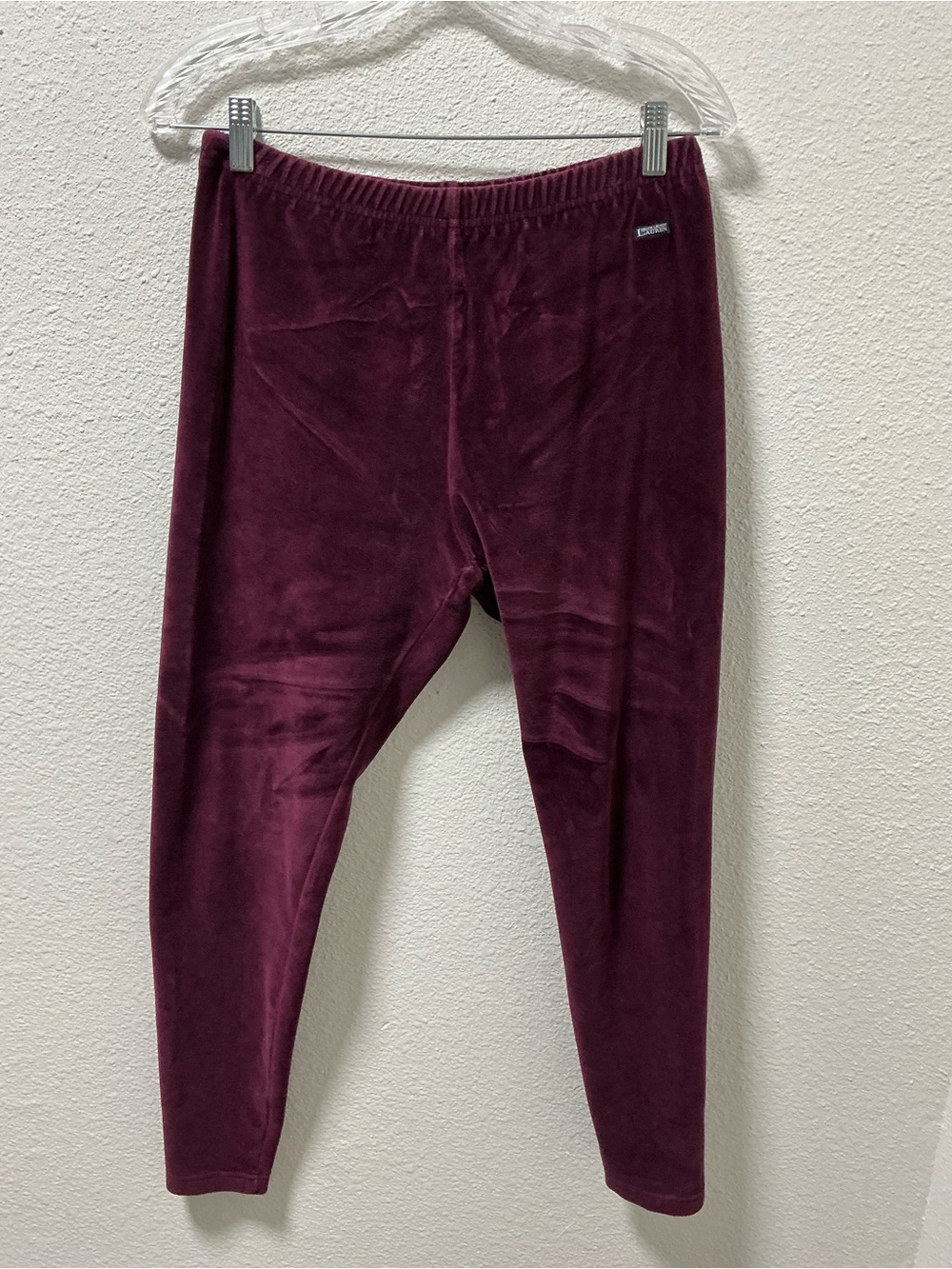 Lauren Ralph Lauren Women’s Burgundy Velvet Velour Stretch Leggings Pants size M